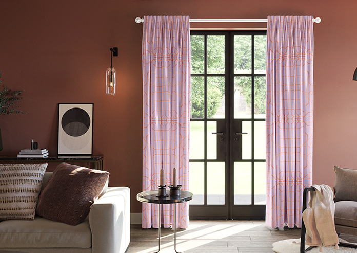 Bamboo Candy, Red Lilac - Made To Measure Curtains - Image 3